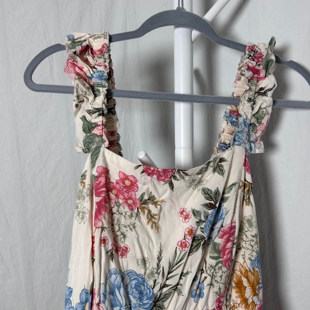 Torrid floral maxi dress with adjustable straps and pockets. Size: 0 #floral - Picture 3 of 4